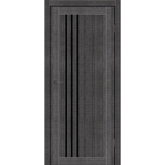 Дверное полотно MS DOORS NEVADA 90х200 см Вудгрей Стекло черное (156267)