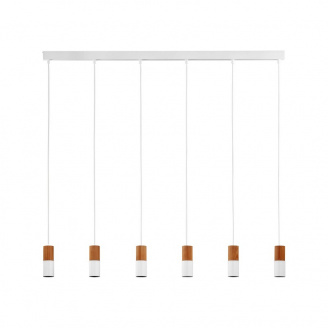 Люстра TK LIGHTING 6308 ELIT WHITE/WOOD