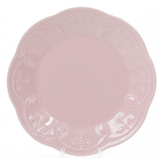 Набор Bona 6 десертных тарелок Leeds Ceramics диаметр 23см каменная керамика Розовые DP40093