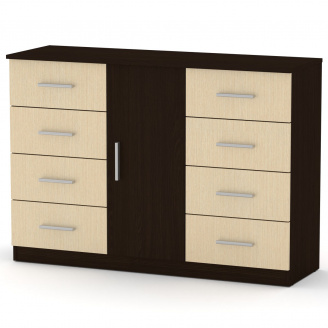 Комод Компанит 8+1 Венге комби (120х39х85 см)