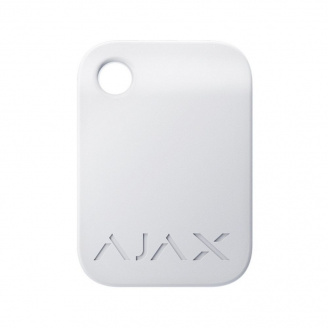 Защищенный бесконтактный брелок Ajax Tag white (комплект 10 шт.) для клавиатуры KeyPad Plus
