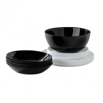 Сервиз столовый Luminarc Diwali BLACK WHITE 19 предметов 4360P LUM