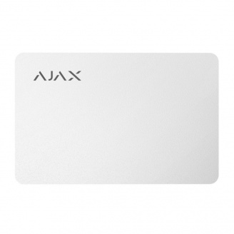 Защищенная бесконтактная карта Ajax Pass white для клавиатуры KeyPad Plus