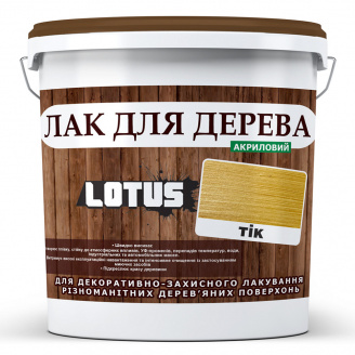 Цветной Лак для Дерева Lotus Глянец Тик 1 л