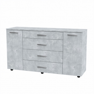Комод для вещей Компанит 1 3 2 130х38х73 см Бетон