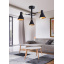 Люстра Candellux Less 48x26 см Черно-золотистый (33-70975) Вишневое