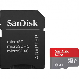 Карта пам'яті SanDisk microSDXC Ultra 128GB UHS-I A1 V10 + SD Adapter (SDSQUAB-128G-GN6MA)