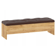 Банкетка Nirex (130×39×40 см, кожзам, тахо и коричневый)