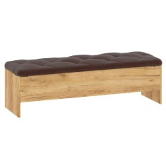 Банкетка Nirex (130×39×40 см, кожзам, тахо и коричневый) Дрогобыч