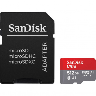 Карта пам'яті SanDisk microSDXC Ultra 512GB UHS-I U1 A1 + SD Adapter (SDSQUAC-512G-GN6MA)
