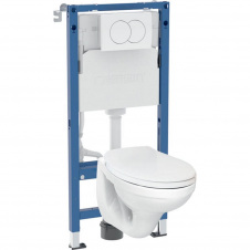 Инсталляция для унитаза Geberit Duofix Pro 20 + унитаз Idol с крышкой (118.315.11.2)