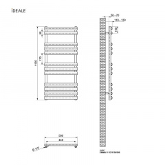 Полотенцесушитель Ideale Eliza 11 12/1130/500 антрацит Кривой Рог